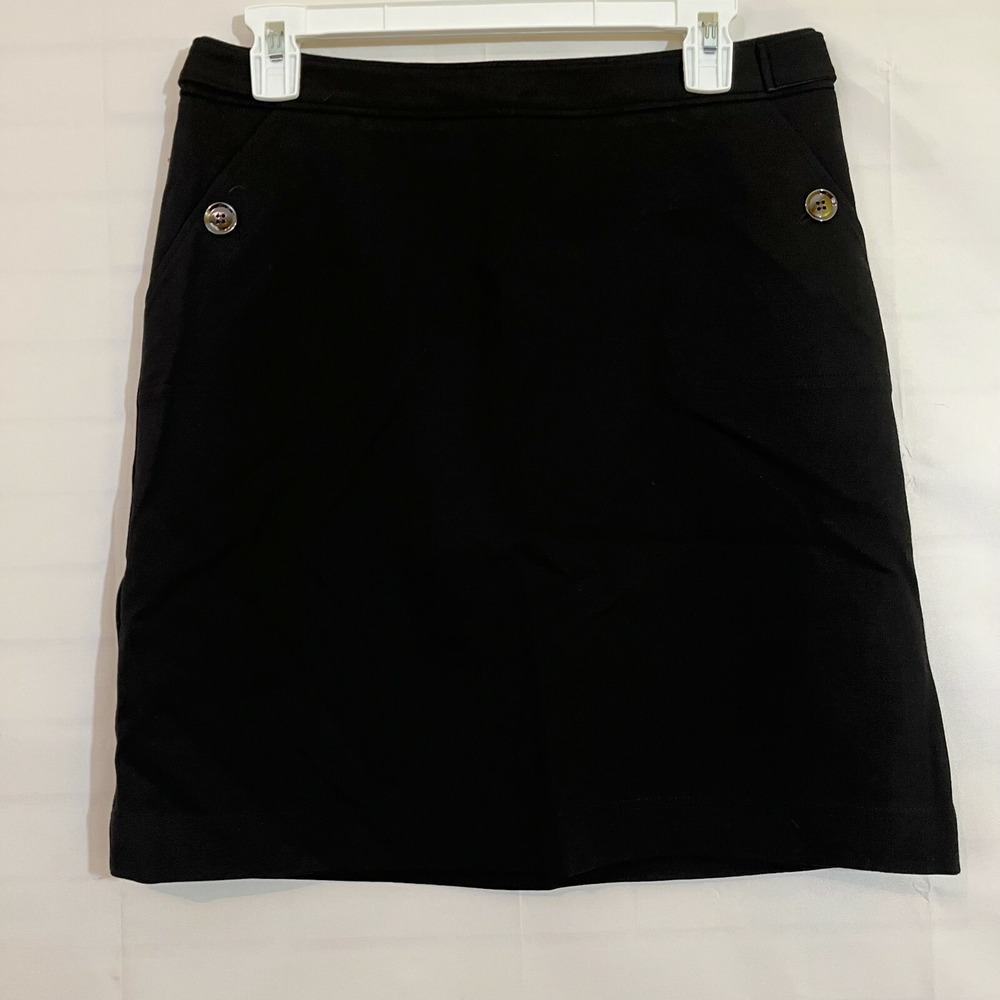 David‎ Lawrence Skirt Black NWT Size 10 Button Pocket Closet Staple Career Work
